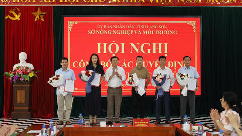 Sở Nông nghiệp và Môi trường tổ chức Hội nghị công bố các Quyết định về công tác cán bộ