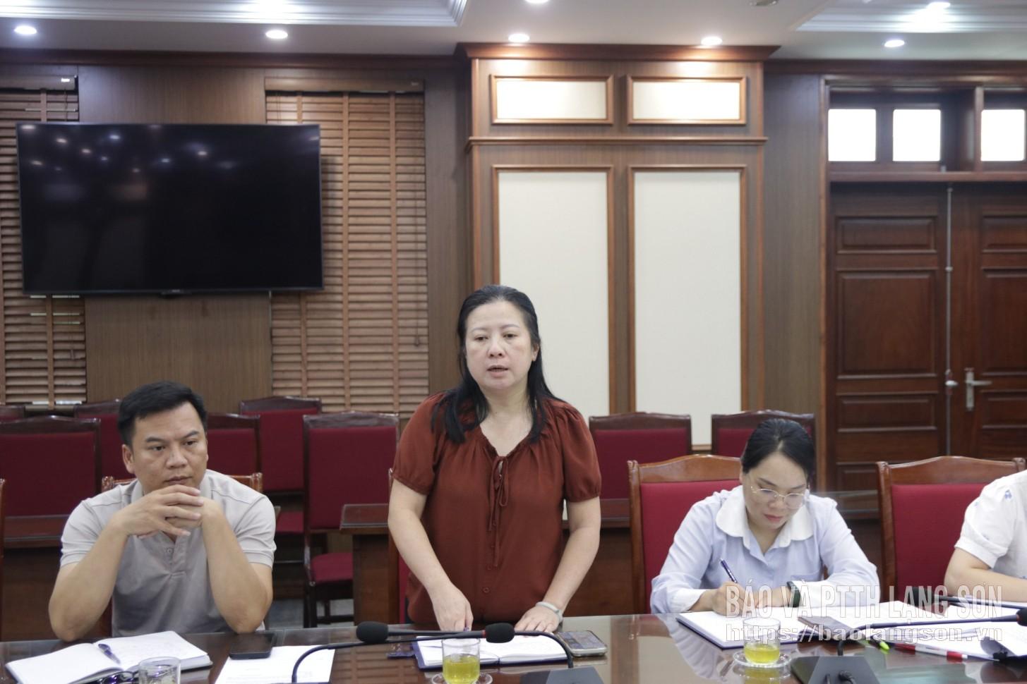 Lãnh đạo Công ty TNHH Một thành viên Khai thác công trình thủy lợi Lạng Sơn phát biểu các nội dung liên quan đến an toàn hồ chứa