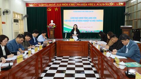 Lãnh đạo UBND tỉnh làm việc với Sở Nông nghiệp và Môi trường