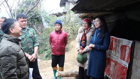 Lãnh đạo UBND tỉnh kiểm tra công tác phòng, chống rét tại xã Công Sơn