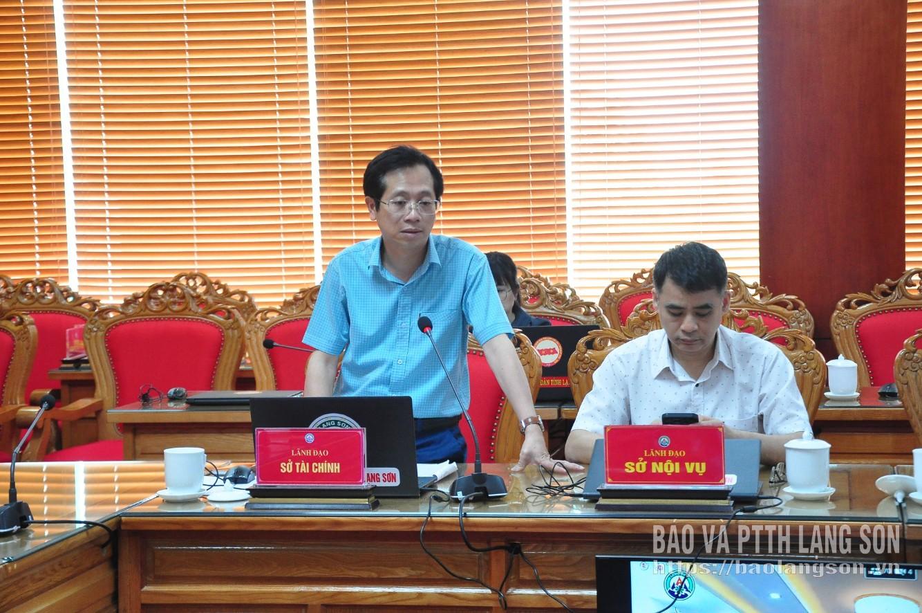 Lãnh đạo Sở Tài chính phát biểu tại hội nghị