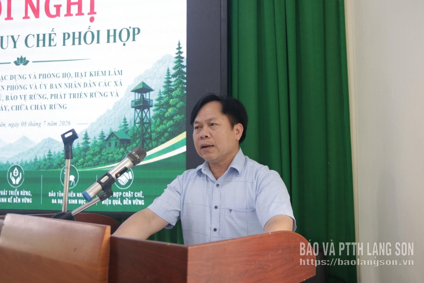 Lãnh đạo Sở Nông nghiệp và Môi trường phát biểu tại hội nghị ký kết